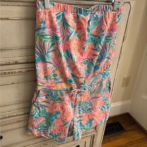 Lilly Pulitzer Tropical Print Swim Coverup - Pink and Blue